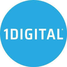 1Digital Agency white wordmark in a blue circle