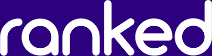 Ranked AI white wordmark logo on purple